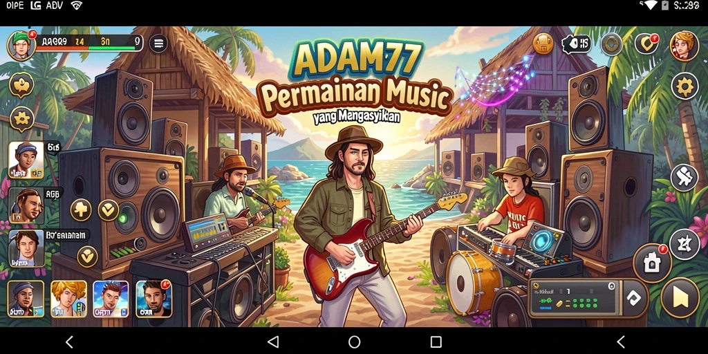 Tampilan screenshot ADAM77 yang menunjukkan gameplay penuh warna dan interaktif.