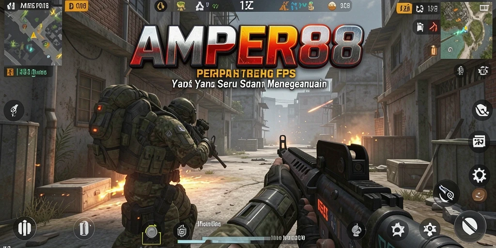 Gambaran gameplay intens dan aksi tak terduga di AMPER88.