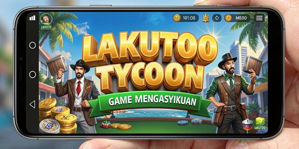 Screenshot gameplay <strong>LAKUTOTO</strong> menunjukkan keseruan mengelola bisnis.