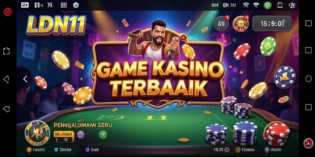 Tampilan gameplay Kasino LDN11 yang mendebarkan dan penuh warna.