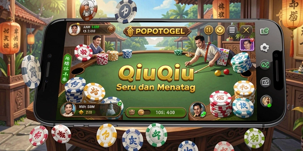 Tampilan gameplay QiuQiu yang menarik di POPOTOGEL.