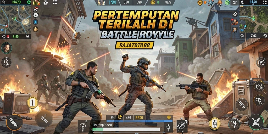 Tampilan gameplay intens dari RAJATOTO88 saat pertempuran berlangsung.