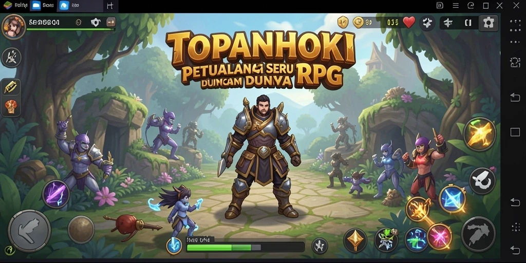 Tampilan gameplay seru dari <strong>TOPANHOKI</strong> yang menampilkan pertarungan epik.