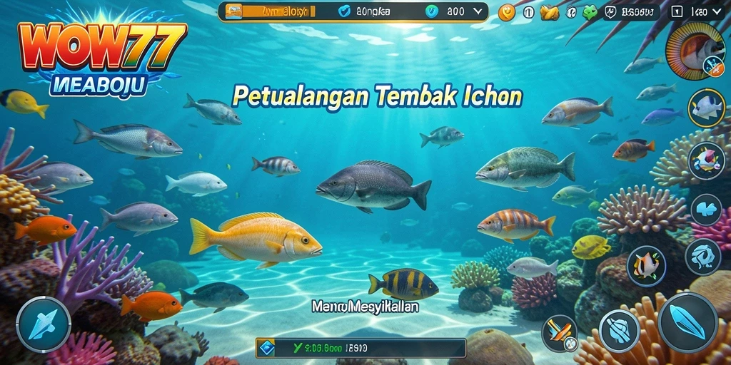 Tampak serunya gameplay Tembak Ikan WOW77 dengan grafis memukau.